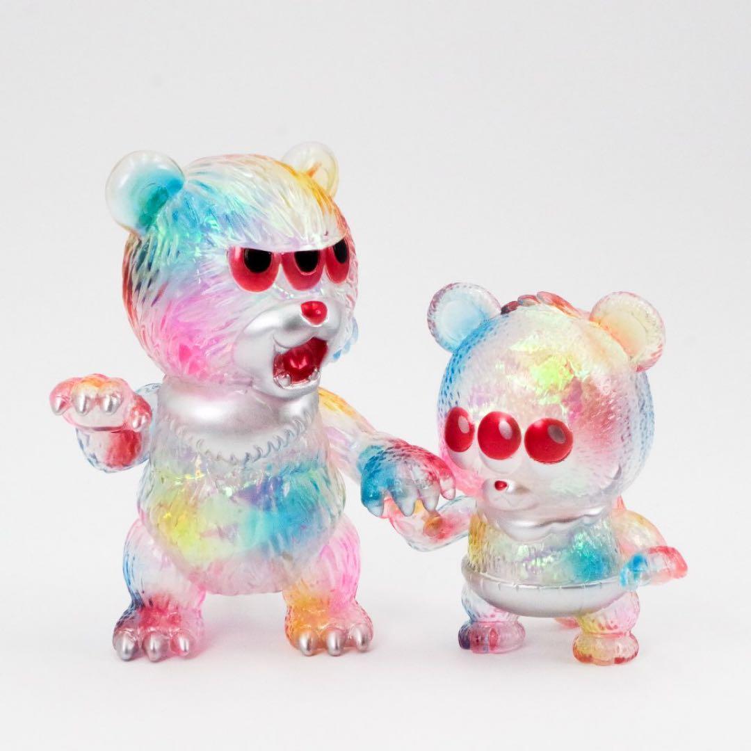 【アートジャンキー×ピーチヘル】クマラ親子 ハッピーセット　ソフビ