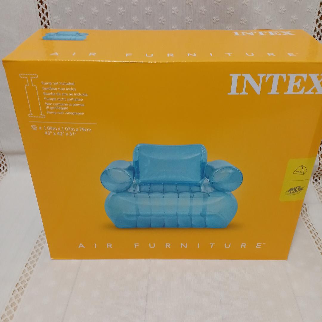 クリアチェア 透明 空気 ソファ INTEX 椅子 夏 海 レジャー2個セット