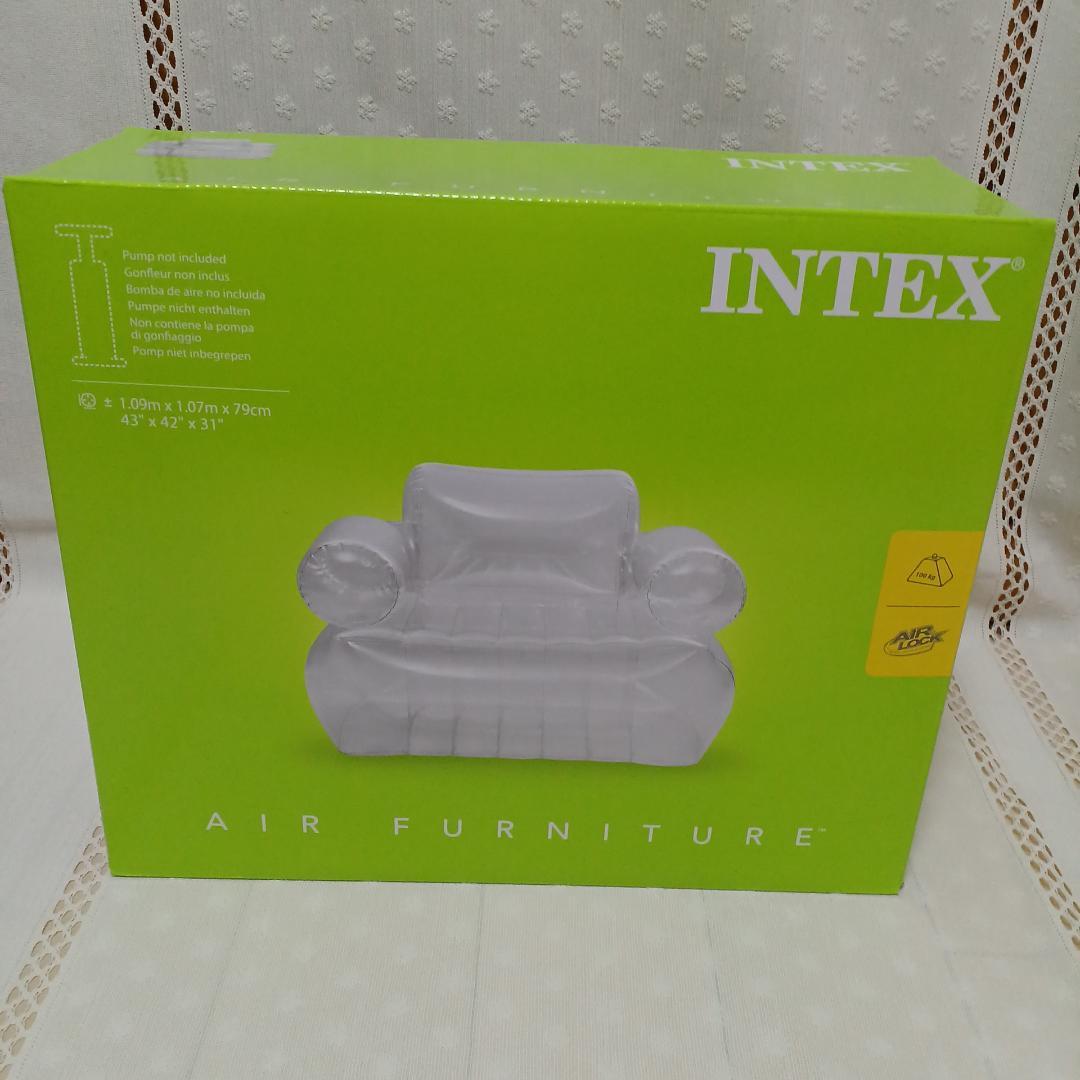 クリアチェア 透明 空気 ソファ INTEX 椅子 夏 海 レジャー2個セット