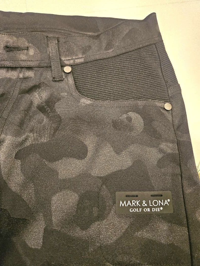 MARK & LONA ブラックカモフラージュパンツ