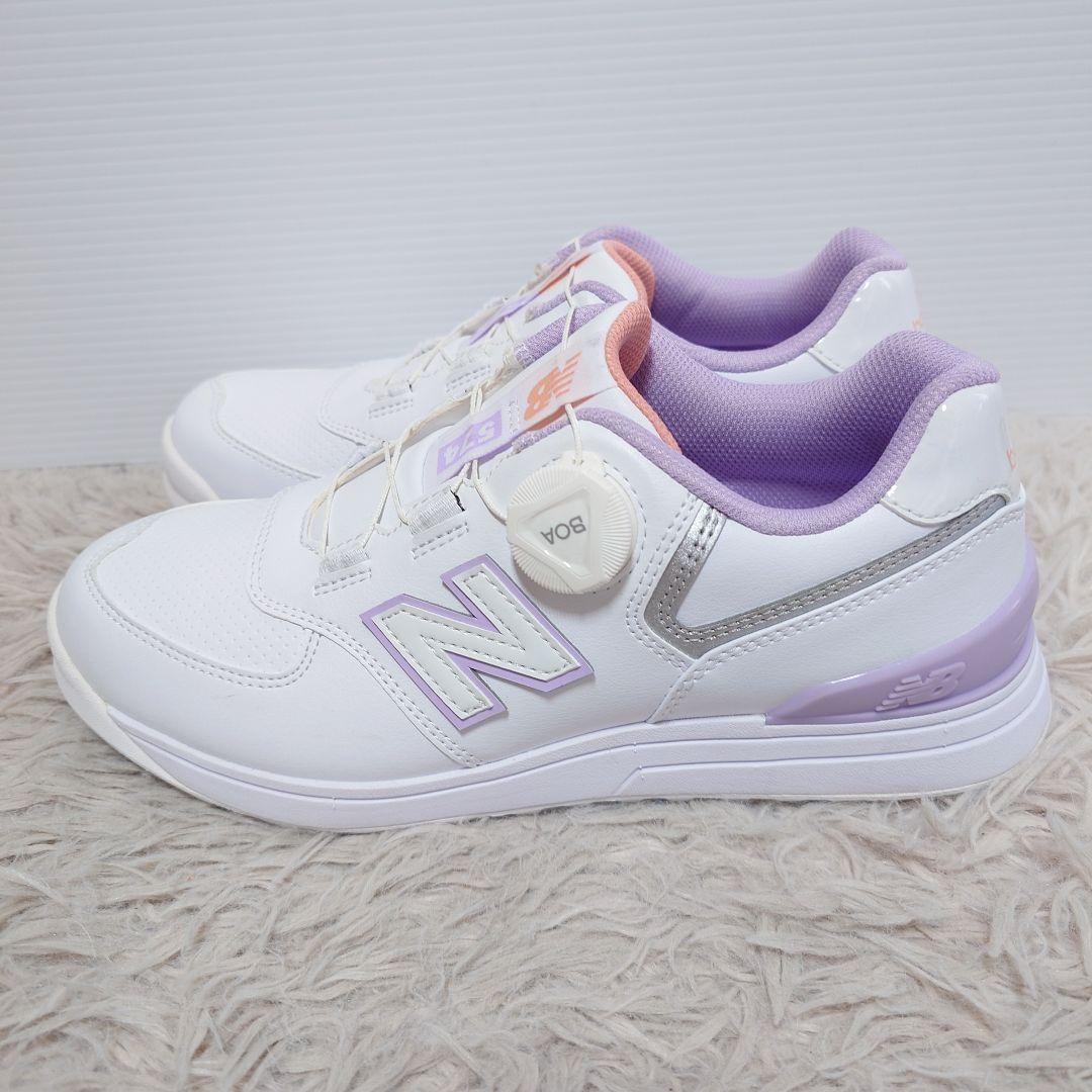 美品 new balance 574 ニューバランス ゴルフシューズ 靴 24