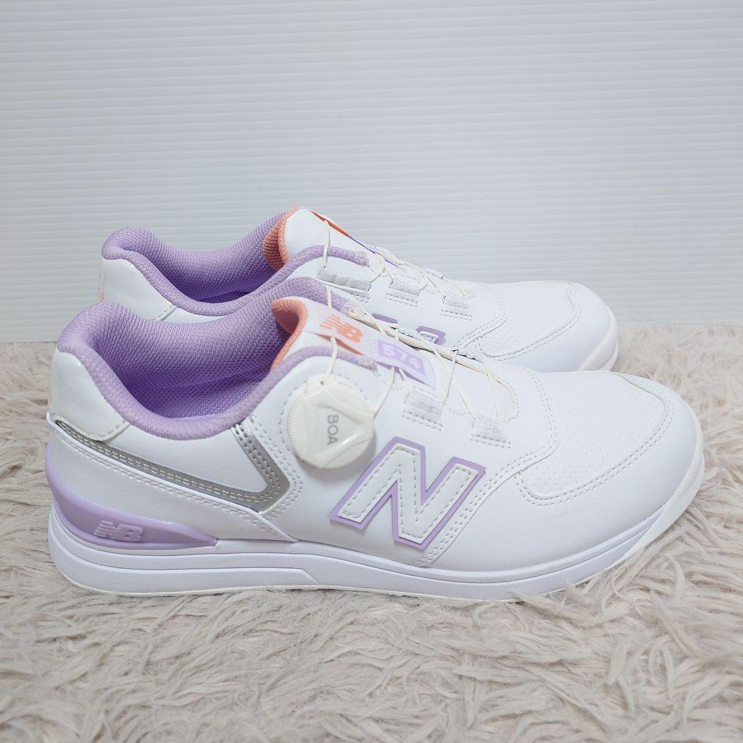 美品 new balance 574 ニューバランス ゴルフシューズ 靴 24