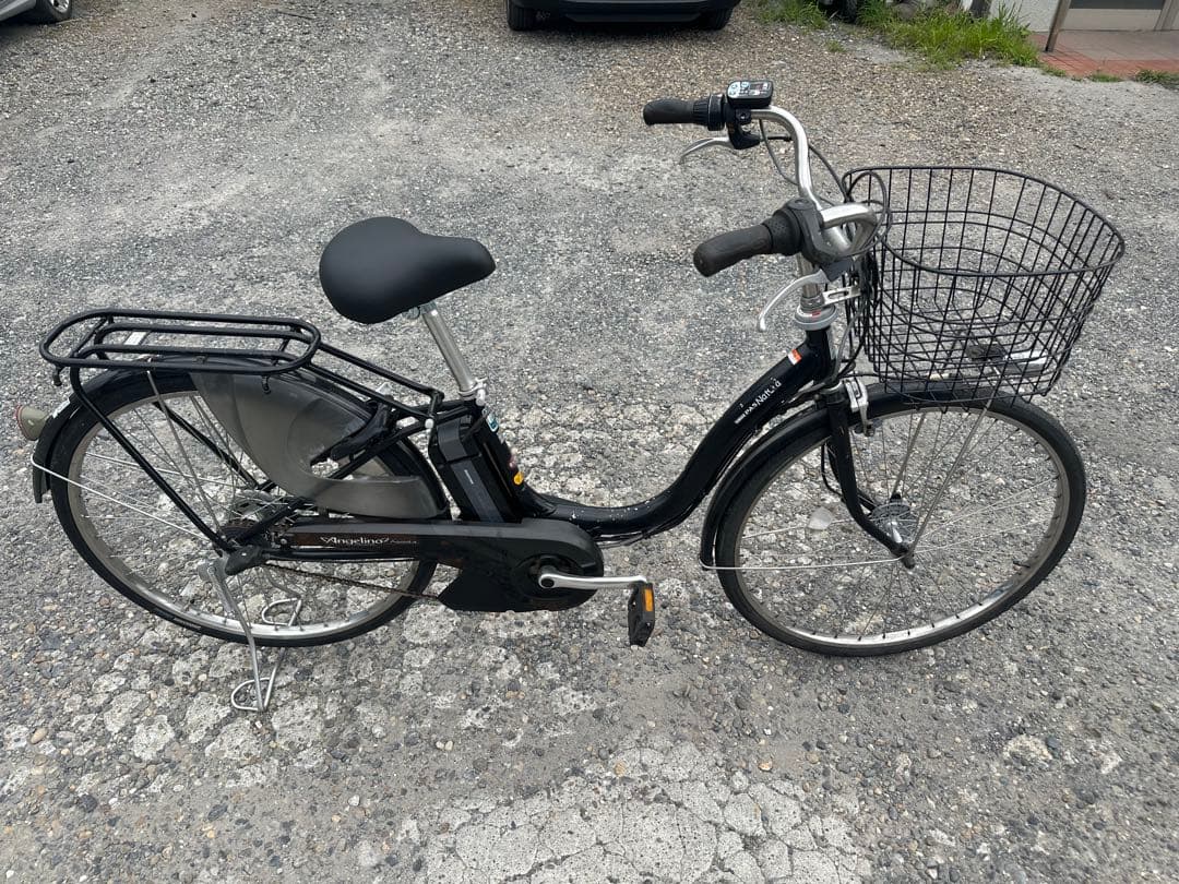 YAMAHA黒の電動アシスト自転車