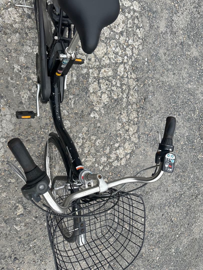 YAMAHA黒の電動アシスト自転車