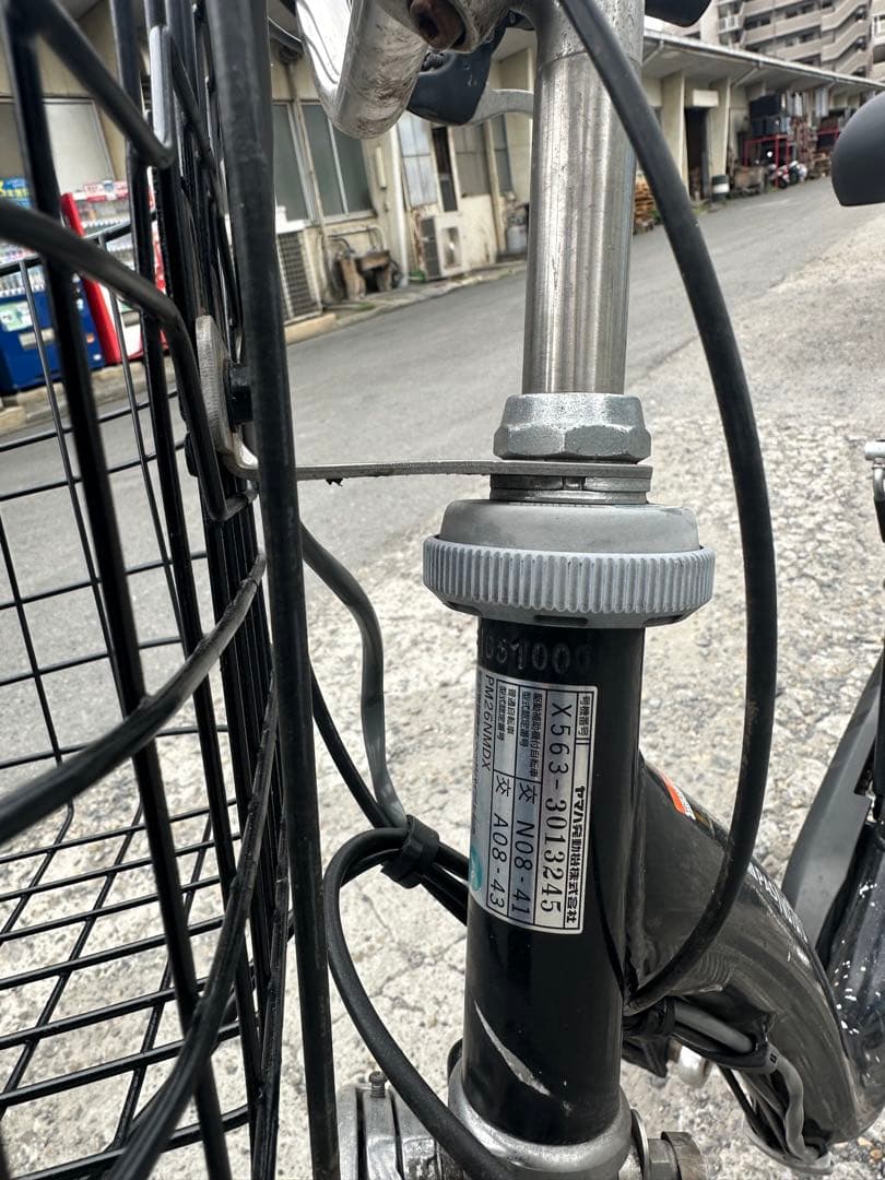 YAMAHA黒の電動アシスト自転車