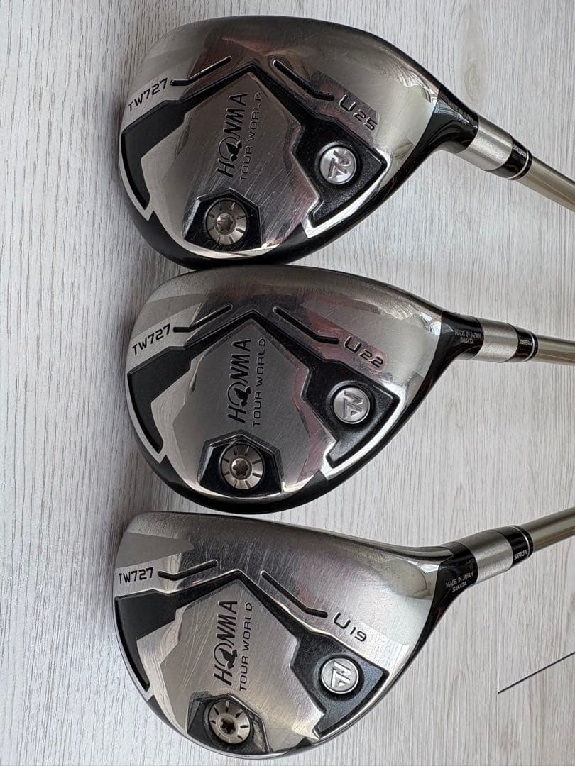 HONMA ホンマTW727 ユーティリティ 3本セット　19 22 25