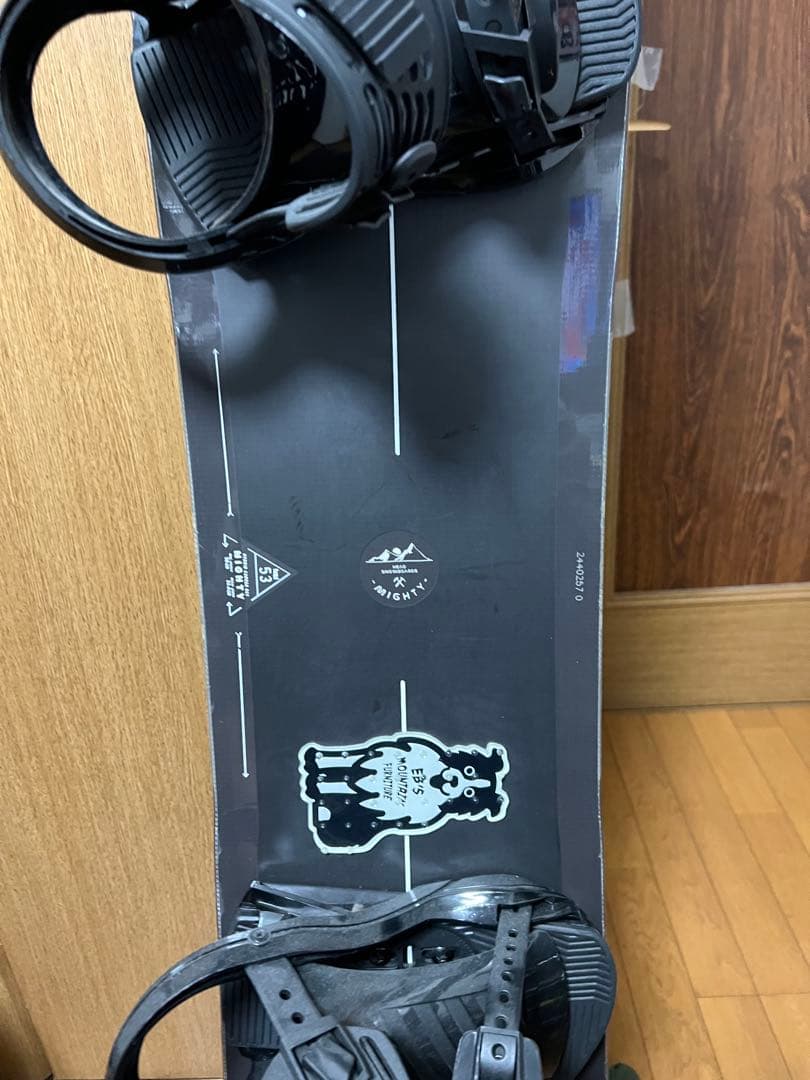 最終値下げスノーボード CRWU ブラック/グリーン ビンディング付き