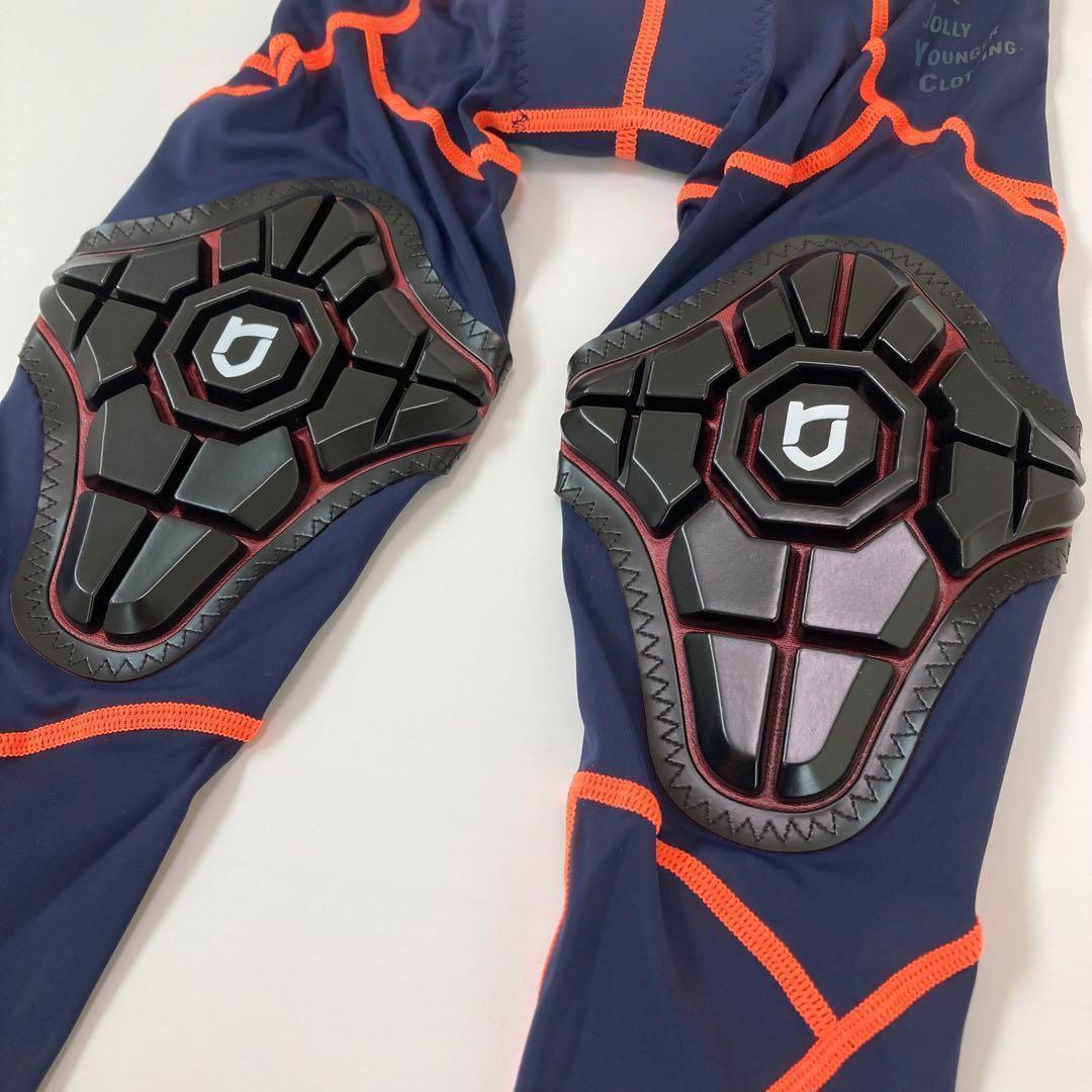 【新品】サイクルパンツ Lサイズ ネイビー×オレンジ ランバイク ストライダー
