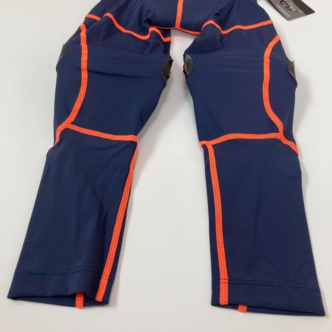 【新品】サイクルパンツ Lサイズ ネイビー×オレンジ ランバイク ストライダー