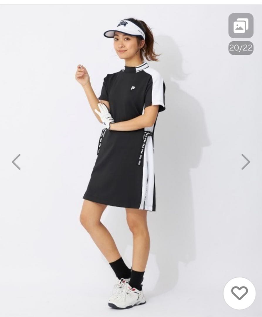 FILA GOLF モックネックワンピース S レディース フィラゴルフ