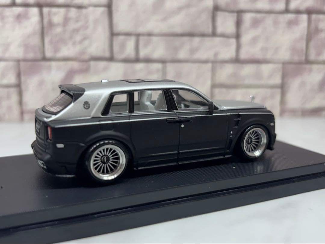 1/64ミニカー　ロールスロイス　カリナン　マンソリー深リムカスタム　ブラック