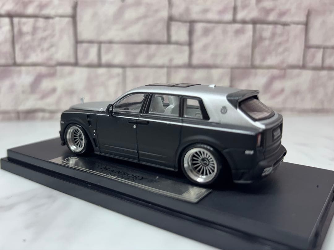1/64ミニカー　ロールスロイス　カリナン　マンソリー深リムカスタム　ブラック