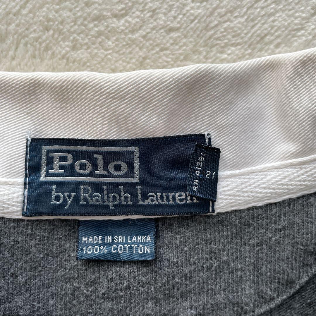 訳あり Polo by Ralph Lauren ラガーシャツ グレー XL