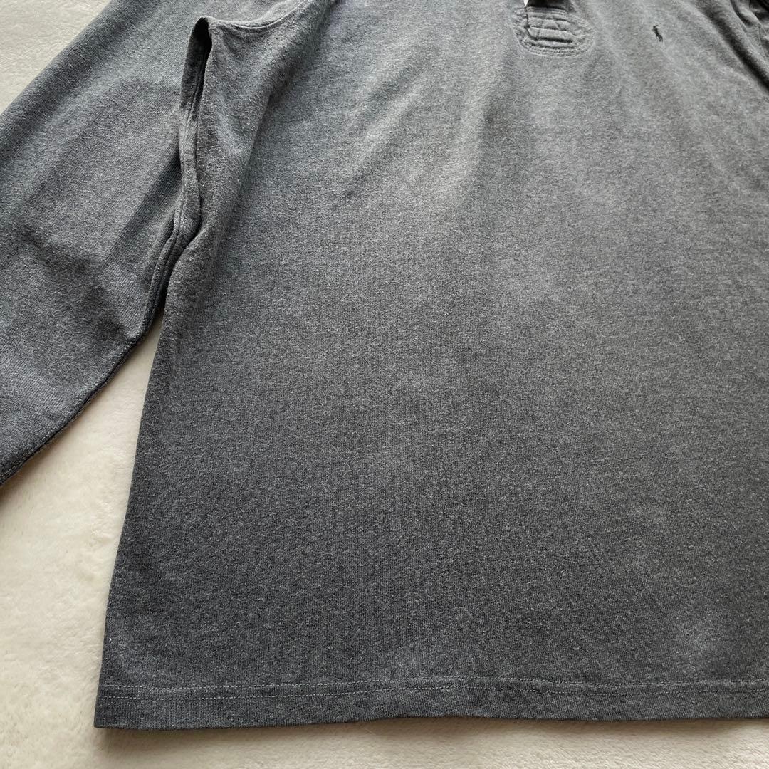 訳あり Polo by Ralph Lauren ラガーシャツ グレー XL