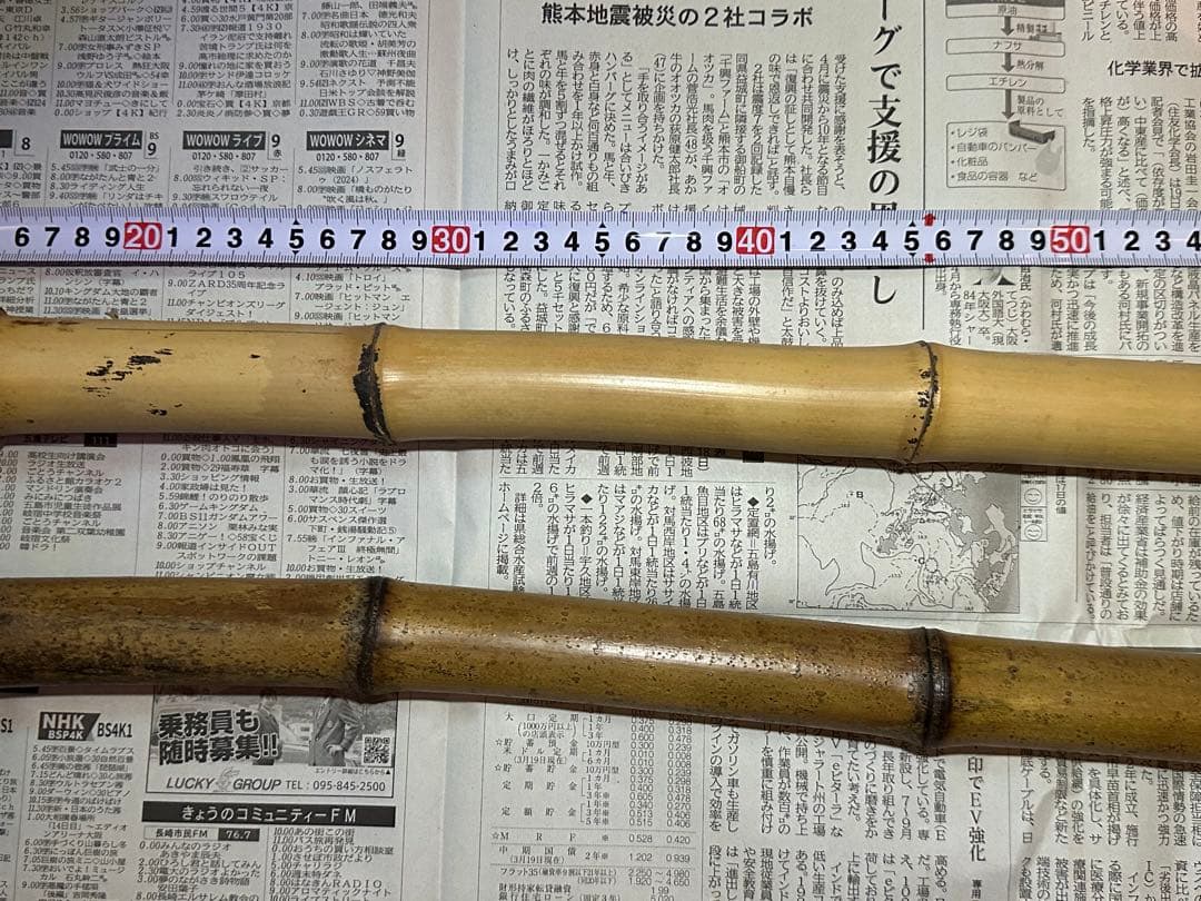 尺八用竹材原竹2本セット約90cm加工前素材 #1