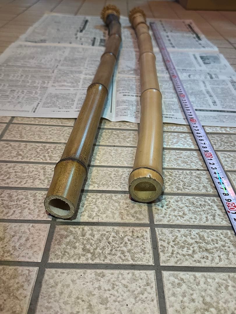 尺八用竹材原竹2本セット約90cm加工前素材 #1