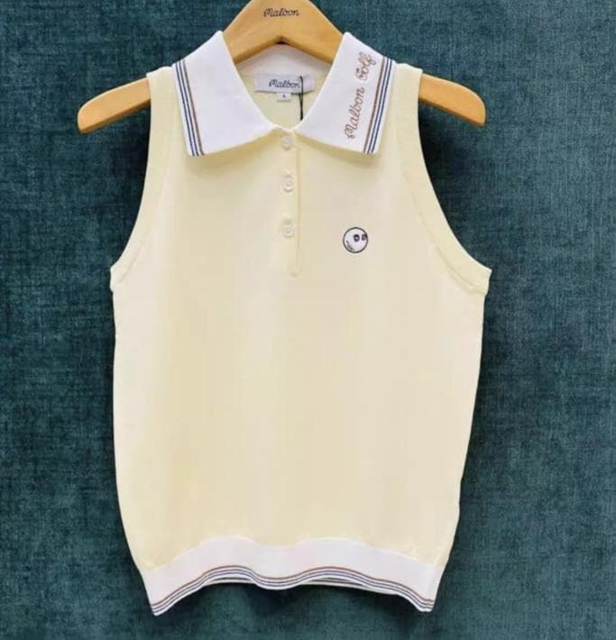 Malbon Golfレディース ニットベストノースリーブ夏新作スポーティ美品✨