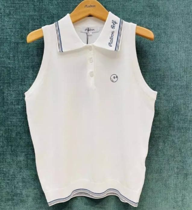 Malbon Golfレディース ニットベストノースリーブ夏新作スポーティ美品✨