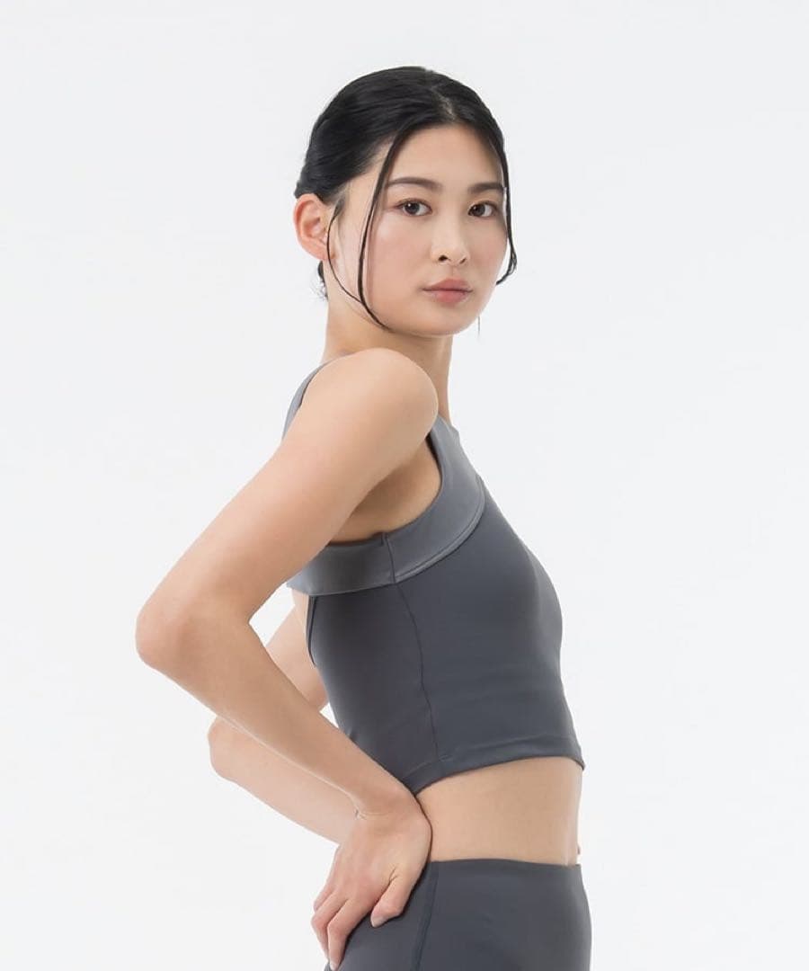 SUKALAシマープリントショートタンクトップ　レギンス　セットアップ　L
