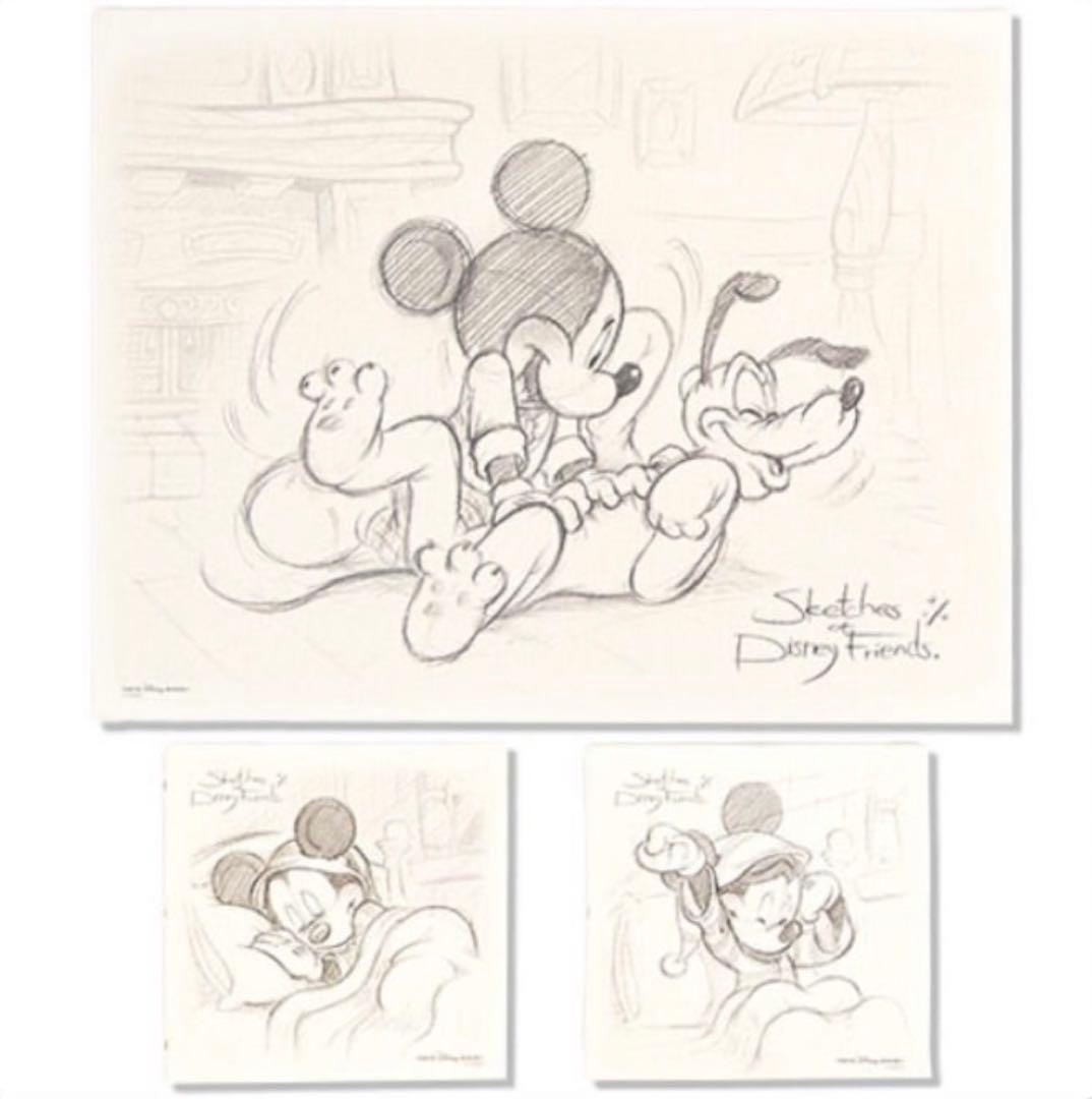 【ディズニー】【Sketches of Disney Friendsアートパネル