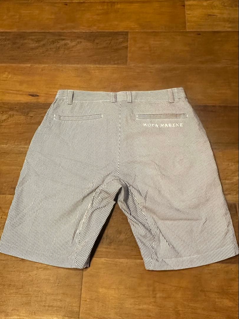 muta MARINE シアサッカー ショートパンツ L ストライプ