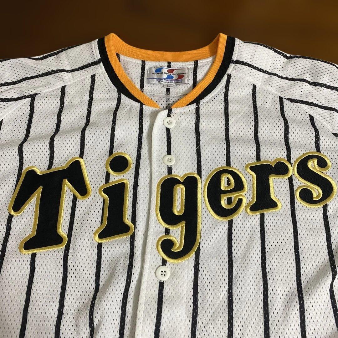 美品 阪神タイガース復刻ユニフォーム　シャープ産業 背番号なし無地L 90年