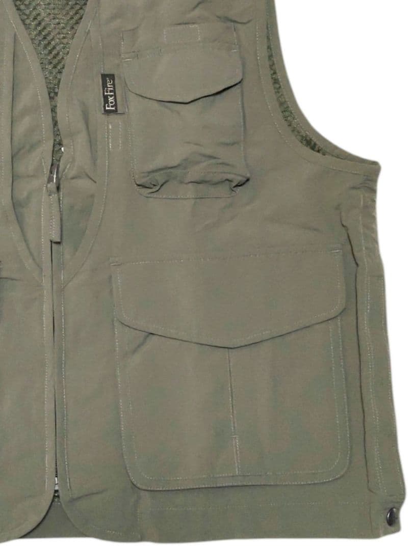 新品 旧ロゴ フォックスファイヤー サプレックスガイドベスト カーキ XL
