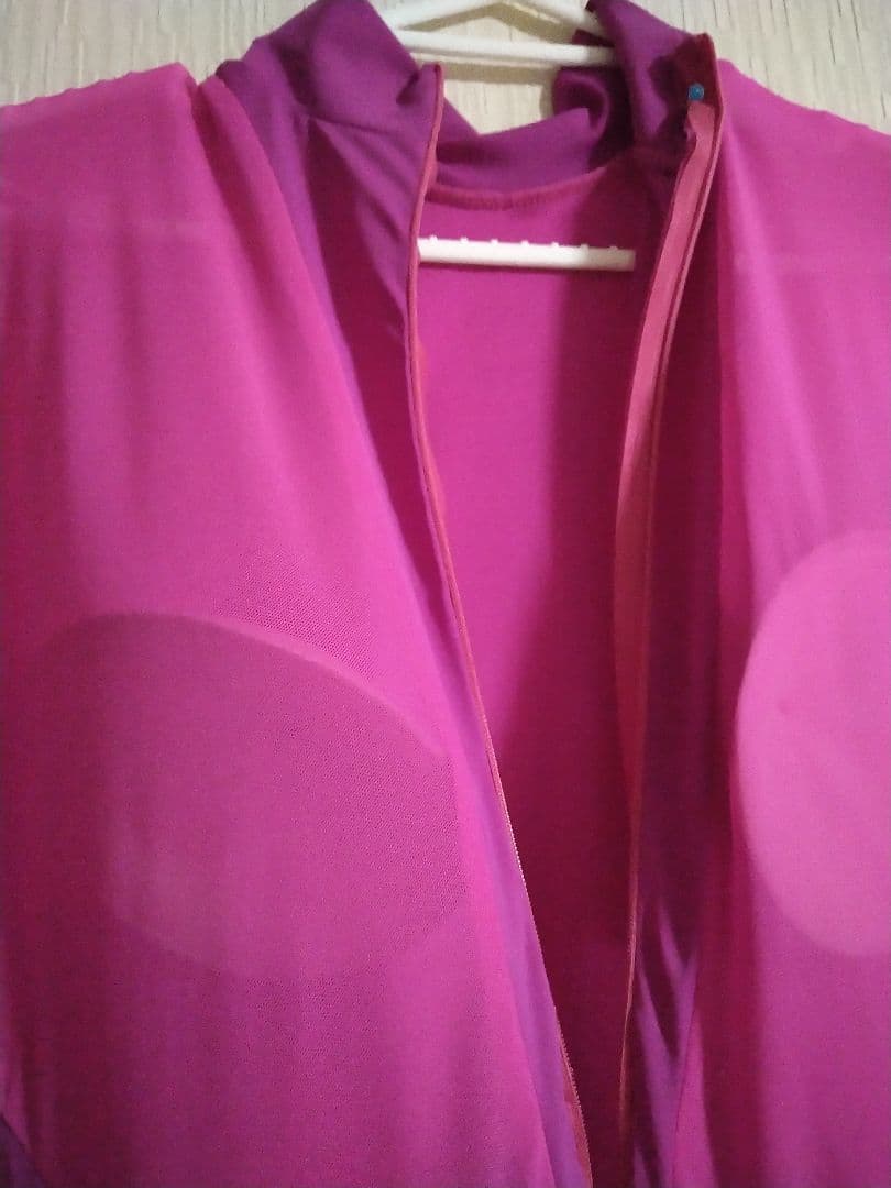 社交ダンスワンピースはドレスS ~M-ピンク✖ピンク紫のツートンカラー新品