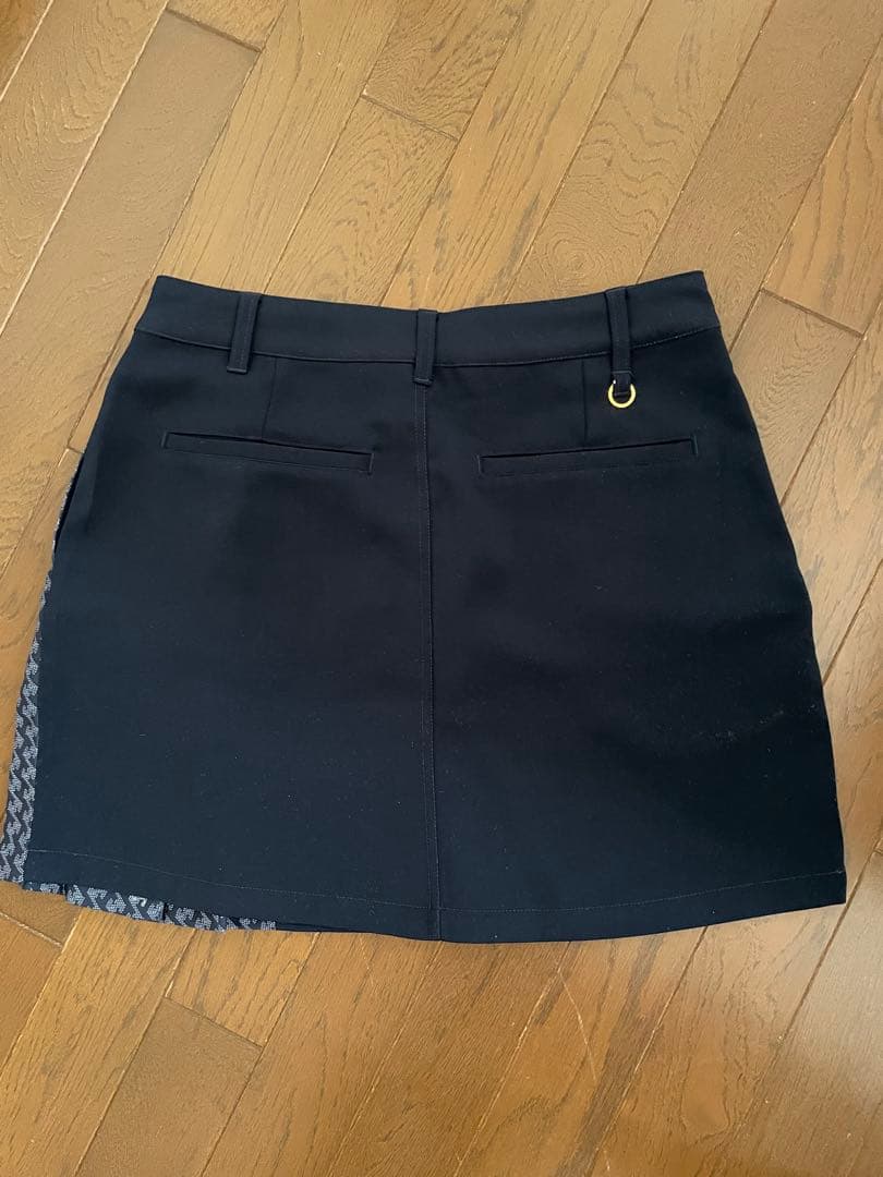【美品】レザレクション　ネイビー サイドプリーツ スカート レディース ゴルフ