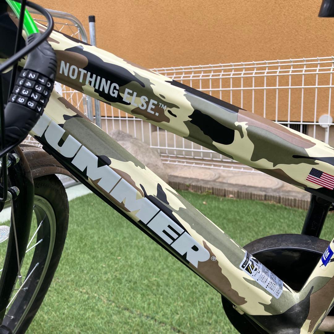 HUMMER 子供用自転車 迷彩柄 18インチ　補助輪付き