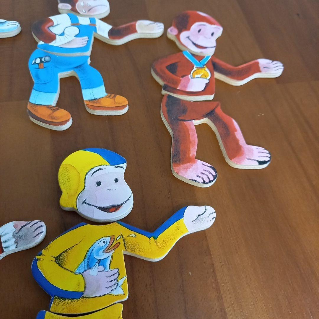 【希少★】キュリアスジョージ　木製パズル　おさるのジョージ　パズル　着せ替え
