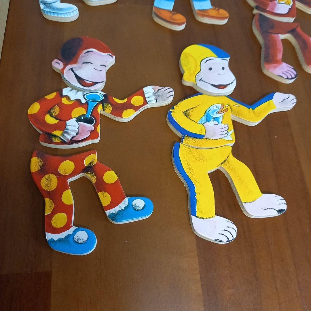 【希少★】キュリアスジョージ　木製パズル　おさるのジョージ　パズル　着せ替え