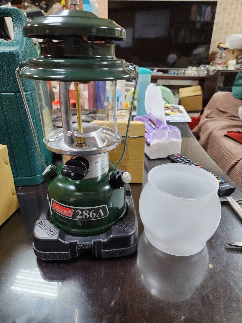 コールマン286a　ワンマントル交換用ホヤ パールホワイト色
