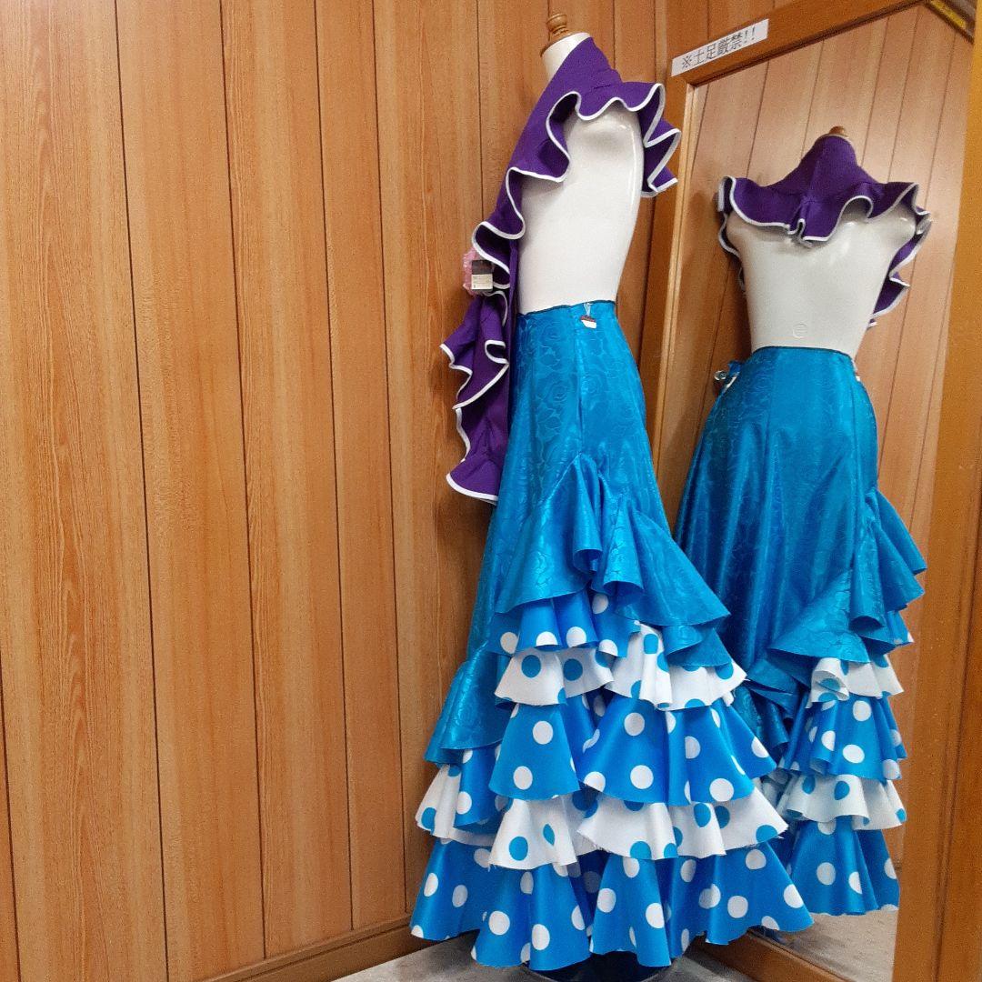 フラメンコ衣装　☆ファルダのみ　気品のある大バラ地模様ジャガード生地♡