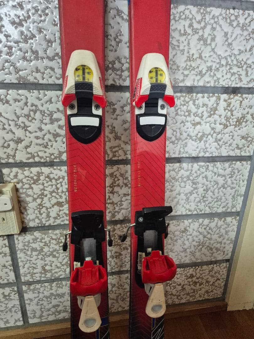 Salomon スキー レッド/イエロー　スキー板　130センチ