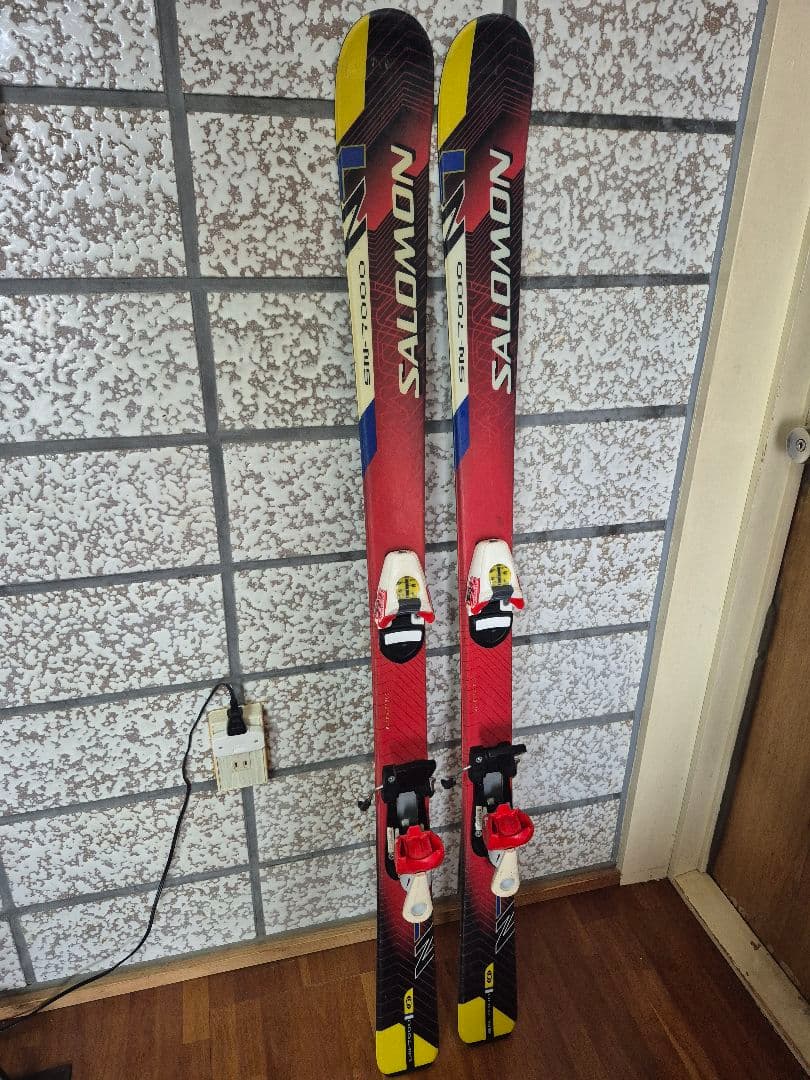 Salomon スキー レッド/イエロー　スキー板　130センチ