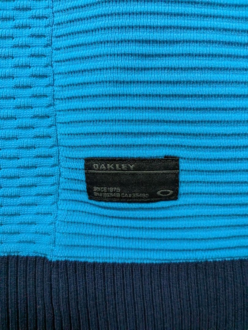 Oakley 青 ジップアップベスト　オークリー