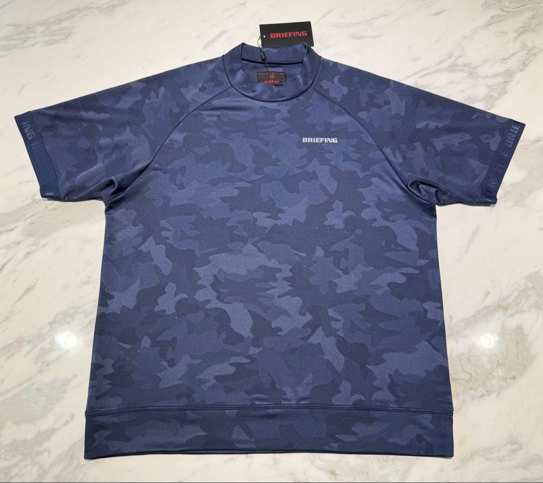 【新品・タグ付き】BRIEFING モックネック カモフラ ネイビー Lサイズ