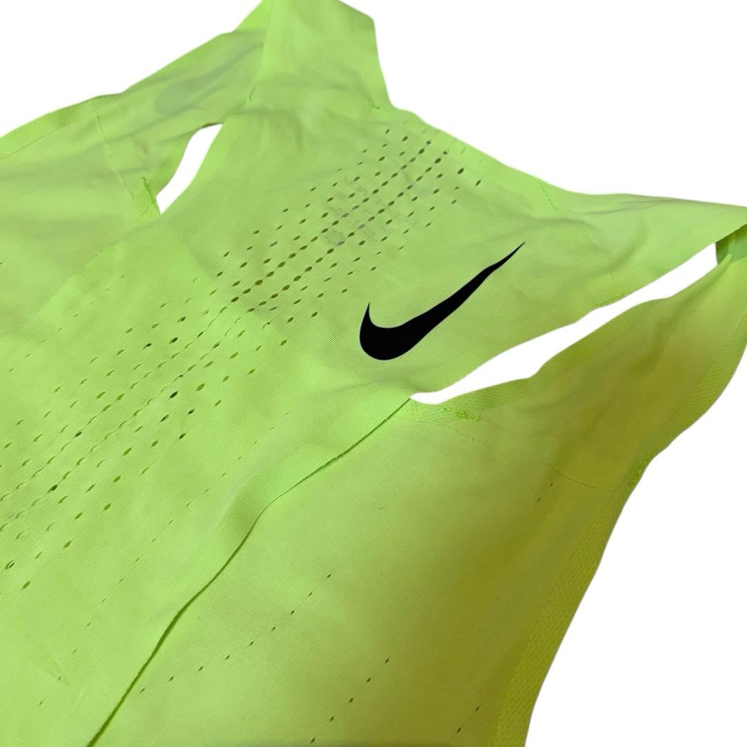 【美品】NIKE ナイキ エアロスイフト シングレット XL 蛍光イエロー