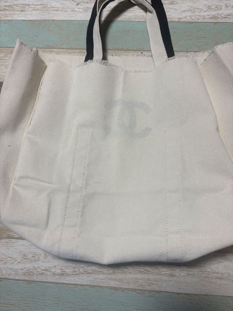 CHANEL 切りっぱなしキャンバス トートバッグ ノベルティ