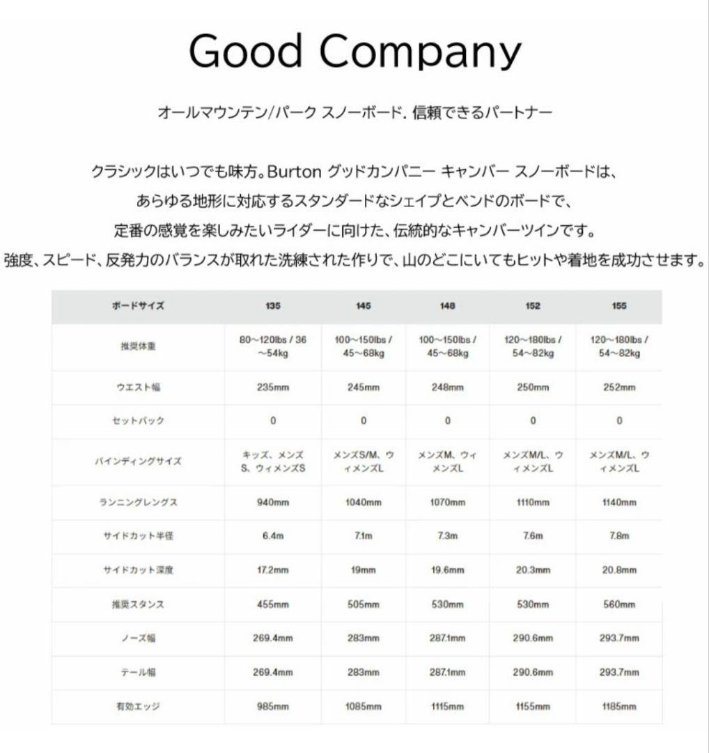 バートン グッドカンパニー Burton good company 152