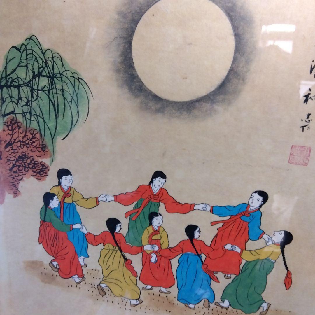 李朝　竜山遊興図