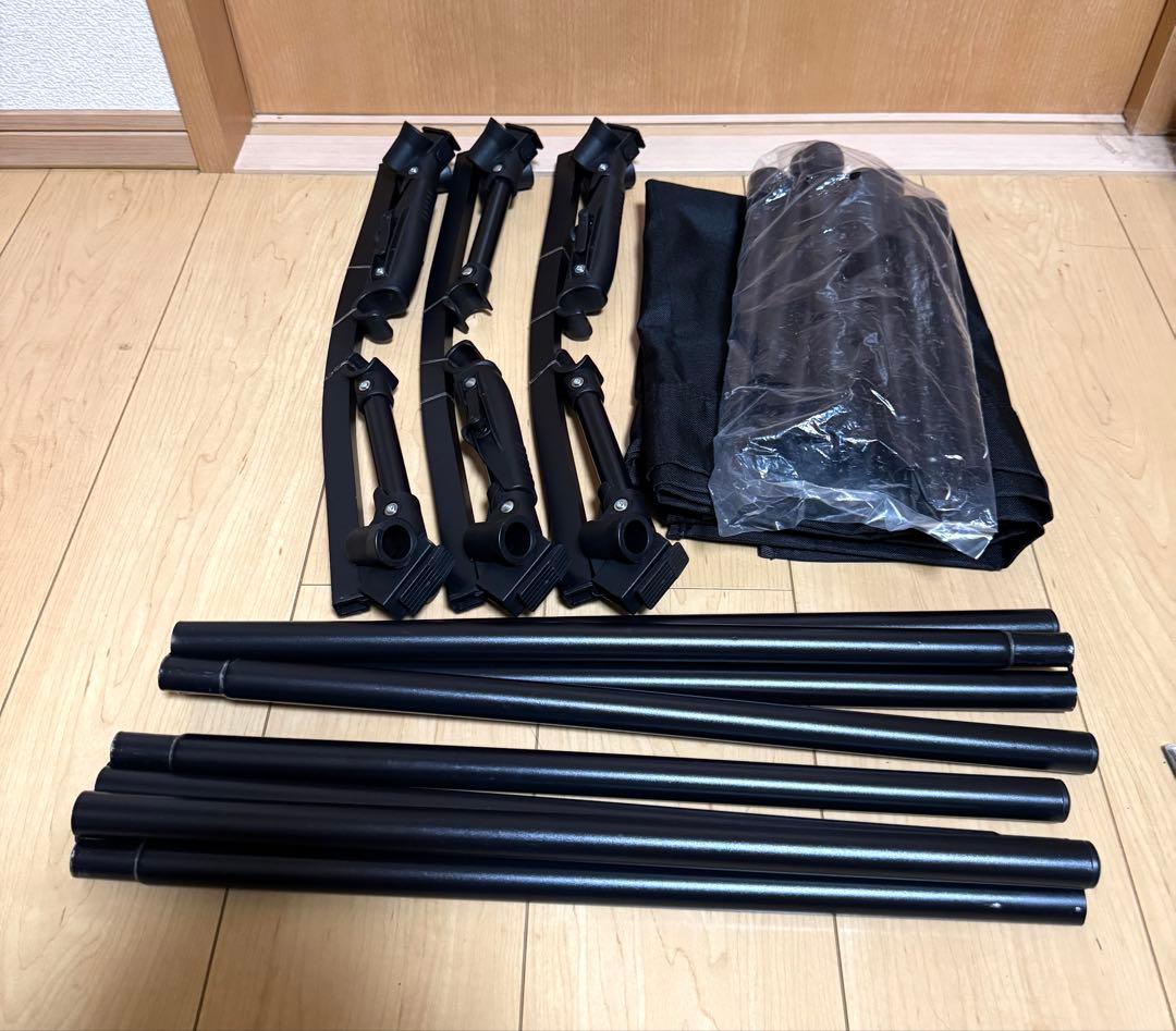 Pasinaz ハイ&ロー　コット ブラック　キャンプコット