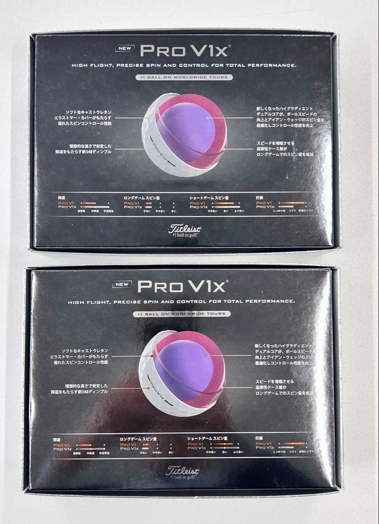 Titleist Pro V1x ゴルフボール 2箱セット　新品