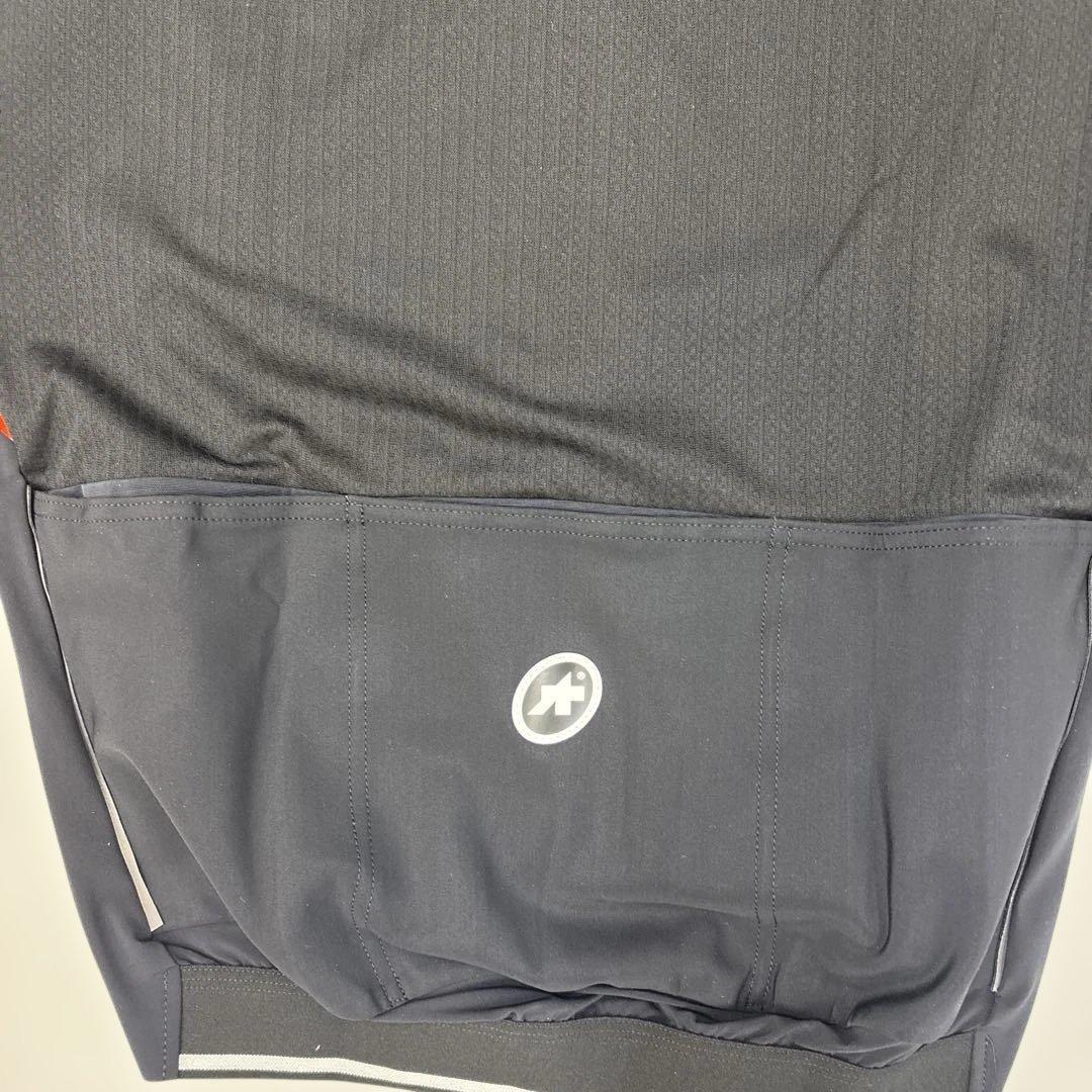 【新品】アソス　サイクルジレ オレンジー/ブラック EQUIPE sサイズ