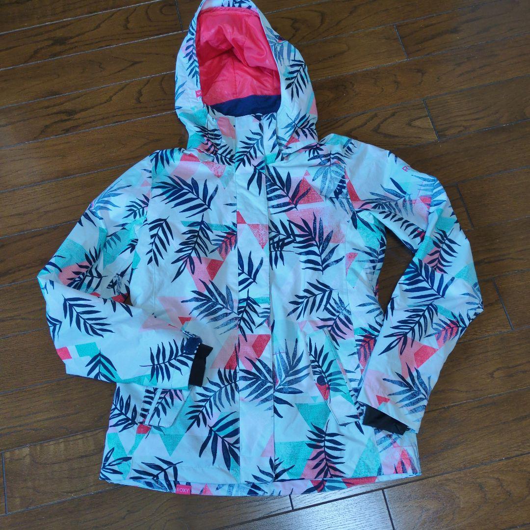 【美品】ROXY　スノボウェア　上下セット　Ｓ　総柄　　 ボタニカル　ピンク