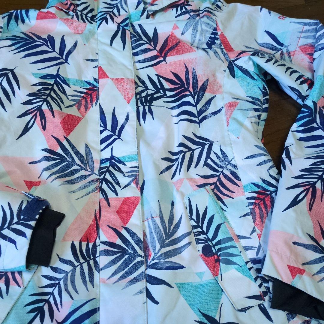 【美品】ROXY　スノボウェア　上下セット　Ｓ　総柄　　 ボタニカル　ピンク