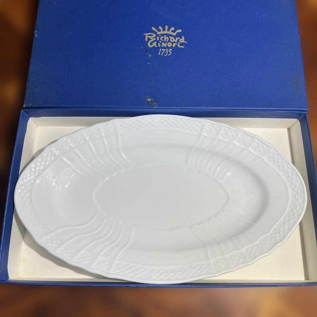 Richard Ginori ジノリ ホワイト ピクルス オーバル皿 新品箱入り