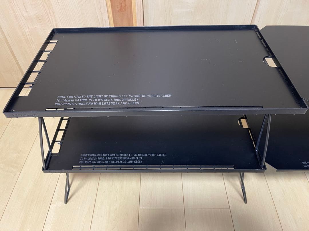 【6点セット】キャンプギークスフィールドラック用天板4　連結用天板2 グレイ