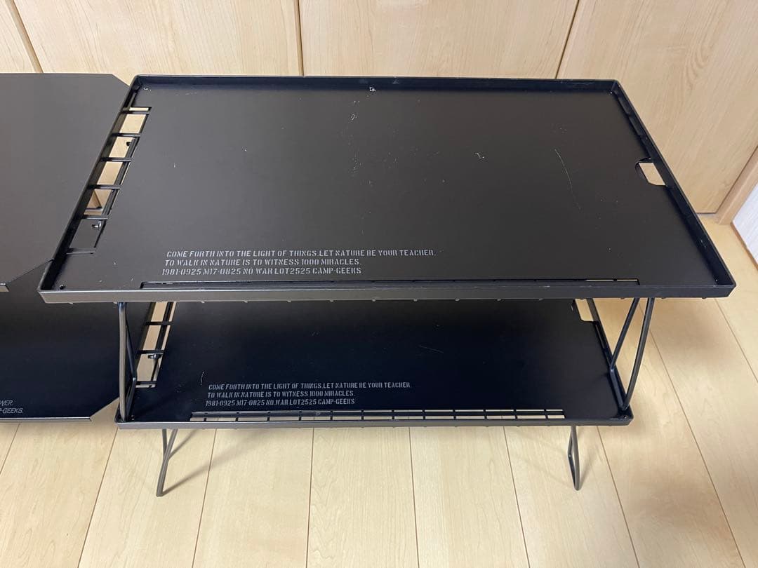 【6点セット】キャンプギークスフィールドラック用天板4　連結用天板2 グレイ